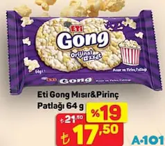 ETİ GONG MISIR & PİRİNÇ PATLAĞI 64 G ETİ GONG MISIR & PİRİNÇ PATLAĞI 64 G